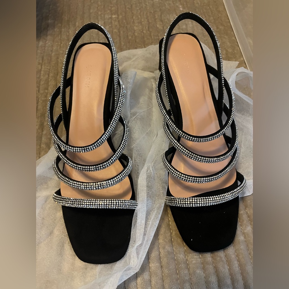 Elegant Black Strappy Heels